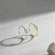 Simple Bends And Hitches Titanium Steel Ring Light Luxury Personality