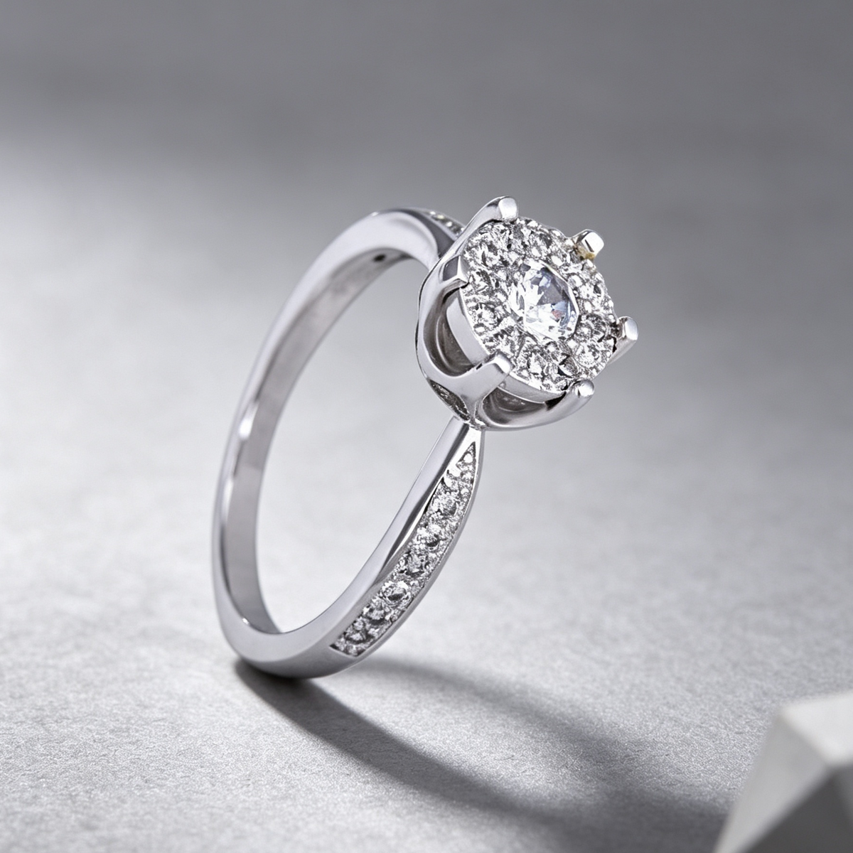 Fashion engagement ring delicate heart and soul zircon ring female jewelry