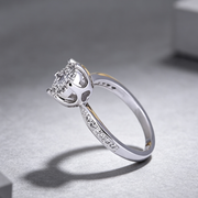 Fashion engagement ring delicate heart and soul zircon ring female jewelry