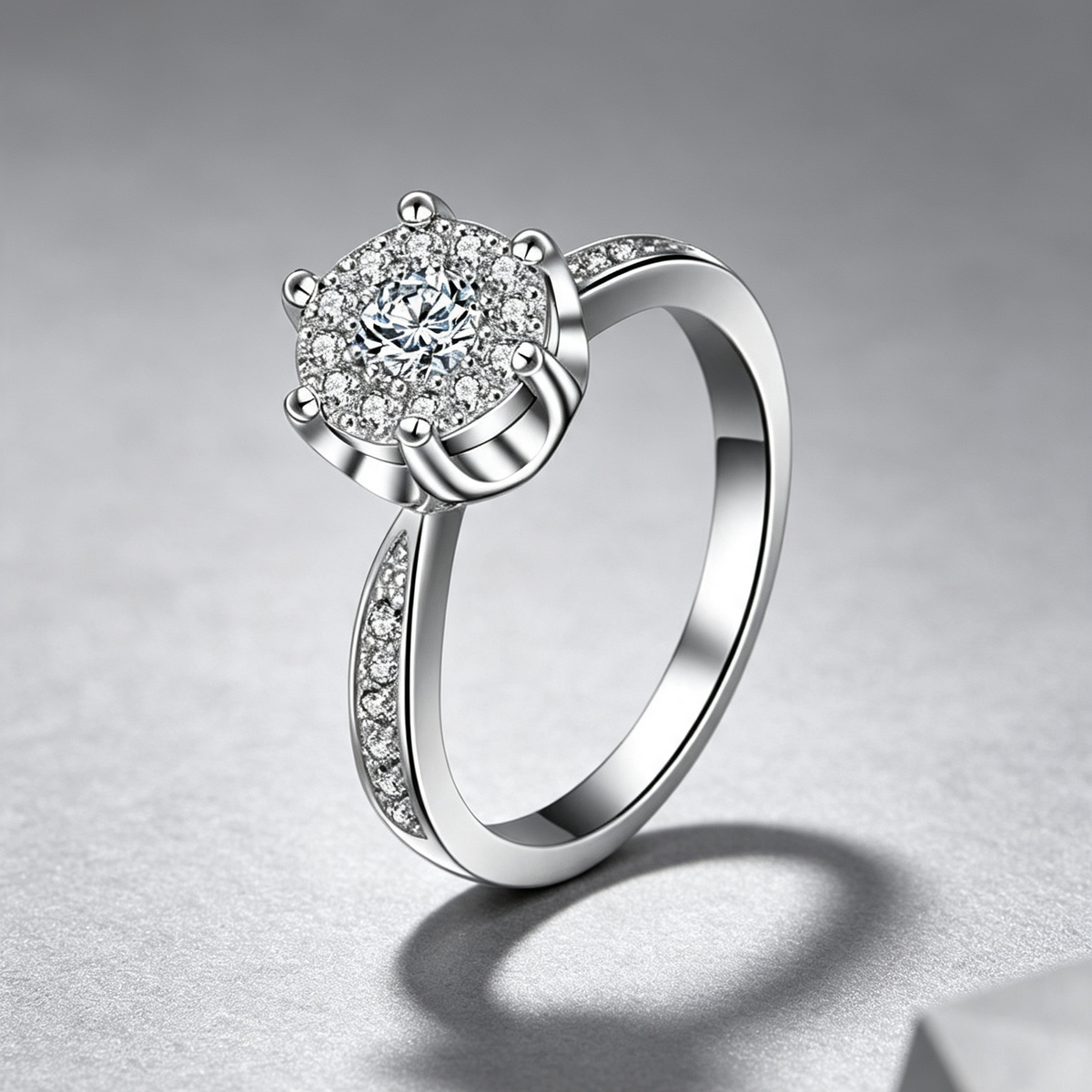 Fashion engagement ring delicate heart and soul zircon ring female jewelry
