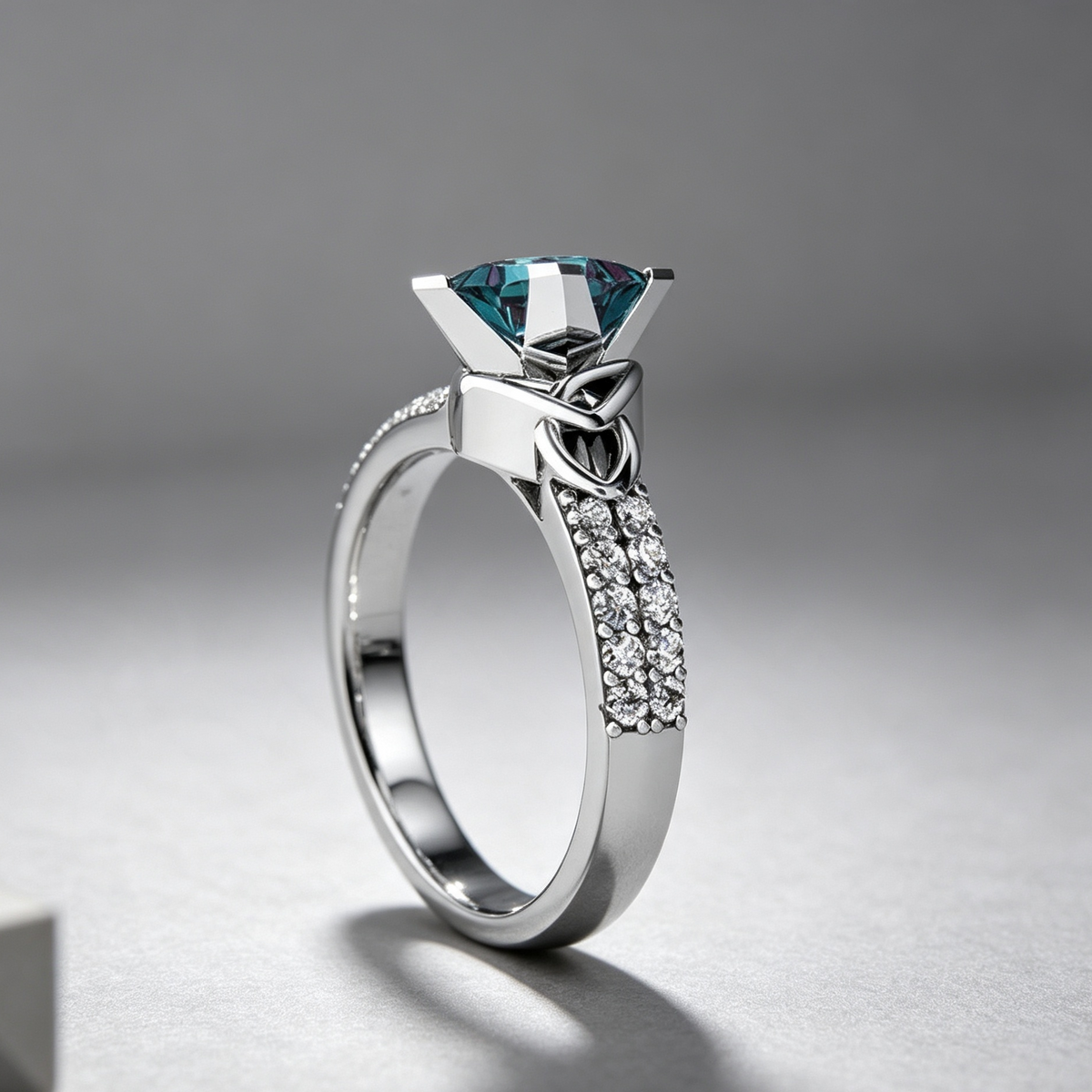 Creative personality Rainbow Topaz ring Europe and the United States party gift engagement ring