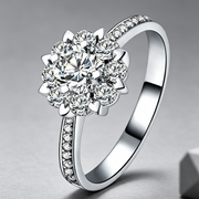 Micro Carat Engagement And Wedding Ring Ring Female Proposal Ring 18K Gold Diamond Ring Zircon Bare Diamond