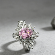 Popular explosion models zircon ring oval ruby diamond engagement ring