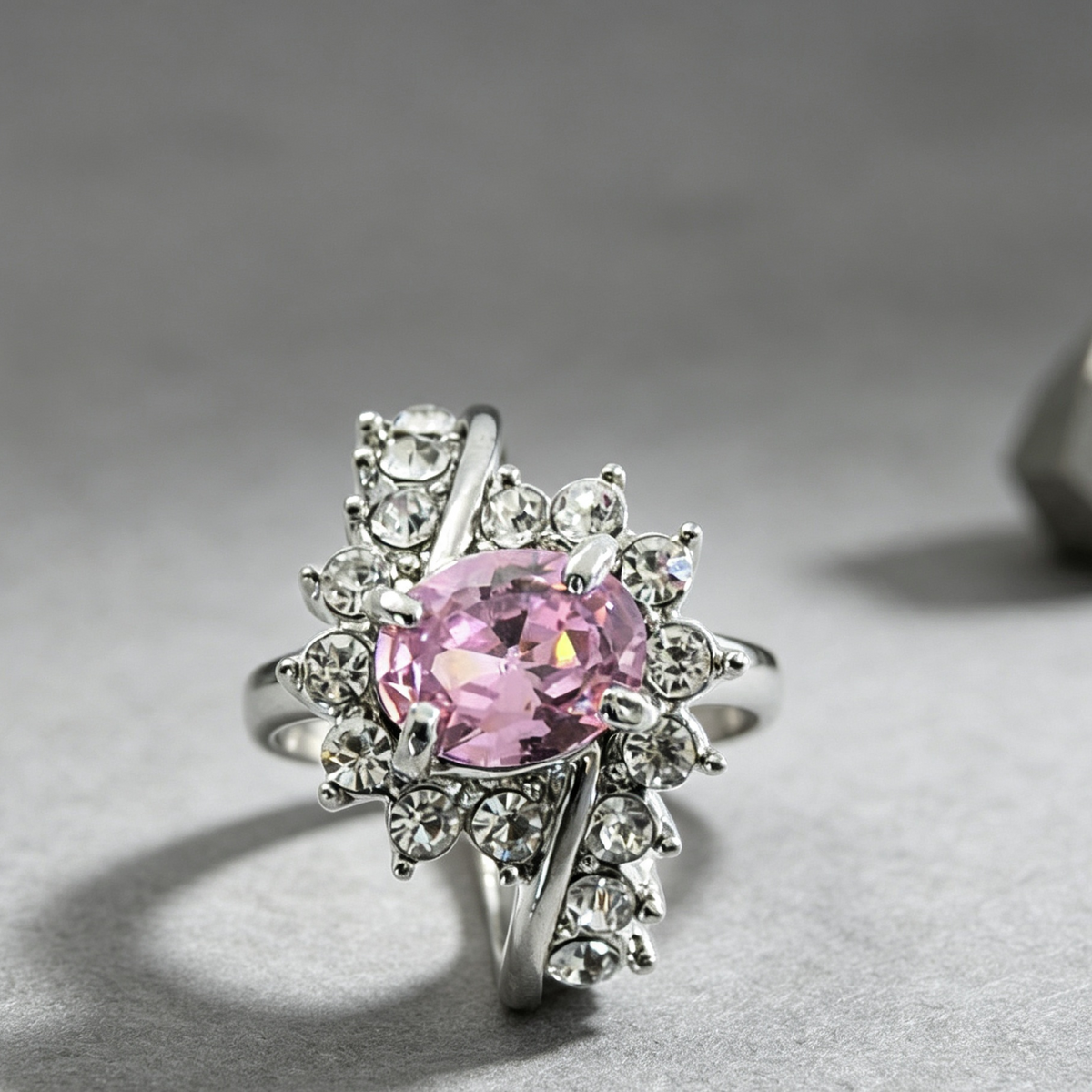 Popular explosion models zircon ring oval ruby diamond engagement ring