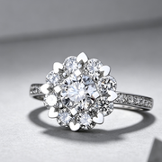 Micro Carat Engagement And Wedding Ring Ring Female Proposal Ring 18K Gold Diamond Ring Zircon Bare Diamond