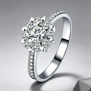 Micro Carat Engagement And Wedding Ring Ring Female Proposal Ring 18K Gold Diamond Ring Zircon Bare Diamond