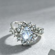 Popular explosion models zircon ring oval ruby diamond engagement ring