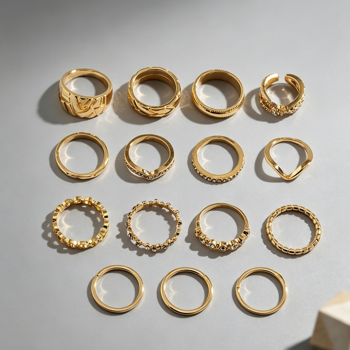 European And American Retro Cold Wind Combination Hollow Curved Ring