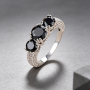 European and American ring engagement ring inlaid zircon ring jewelry