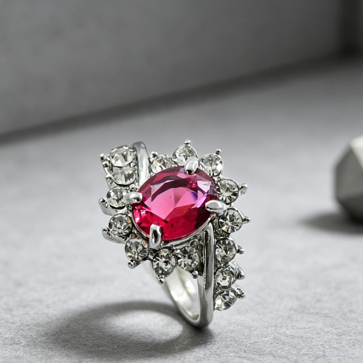 Popular explosion models zircon ring oval ruby diamond engagement ring