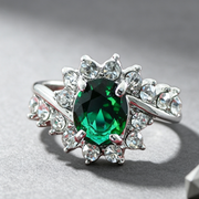 Popular explosion models zircon ring oval ruby diamond engagement ring