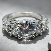 Ebay hot selling diamond hand ornaments wholesale high grade eight heart eight arrow zircon engagement ring