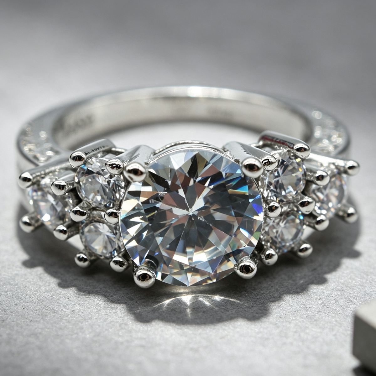 Ebay hot selling diamond hand ornaments wholesale high grade eight heart eight arrow zircon engagement ring