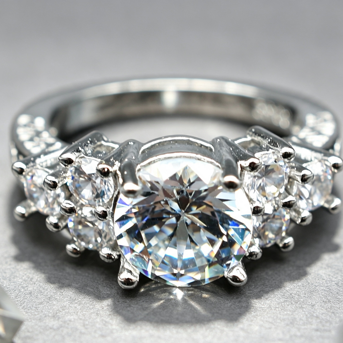 Ebay hot selling diamond hand ornaments wholesale high grade eight heart eight arrow zircon engagement ring