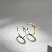 Simple Bends And Hitches Titanium Steel Ring Light Luxury Personality