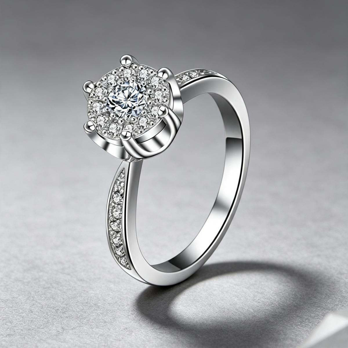 Fashion engagement ring delicate heart and soul zircon ring female jewelry