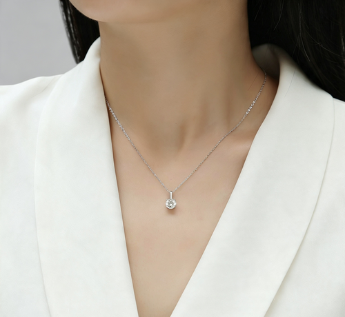 Encounter - A Fashionable And Luxurious Diamond Jewelry Pendant Set With 1-carat Moissan Diamond S925 Sterling Silver