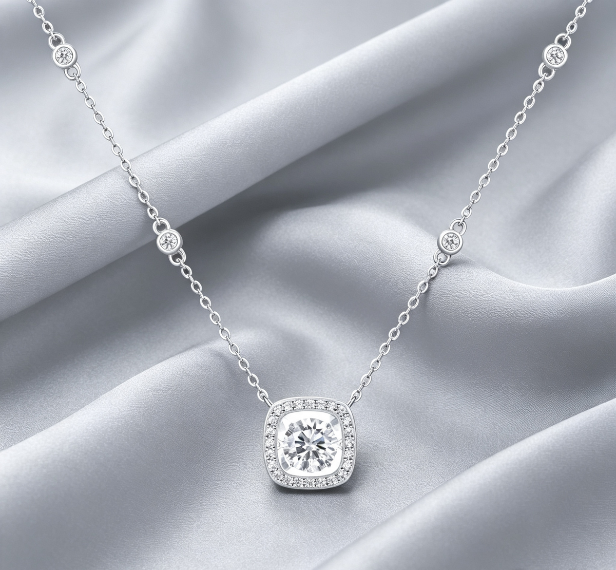 Sweet - A Fashionable And Luxurious Diamond Jewelry Pendant Set With 1-carat Moissanite S925 Sterling Silver And Platinum Plating
