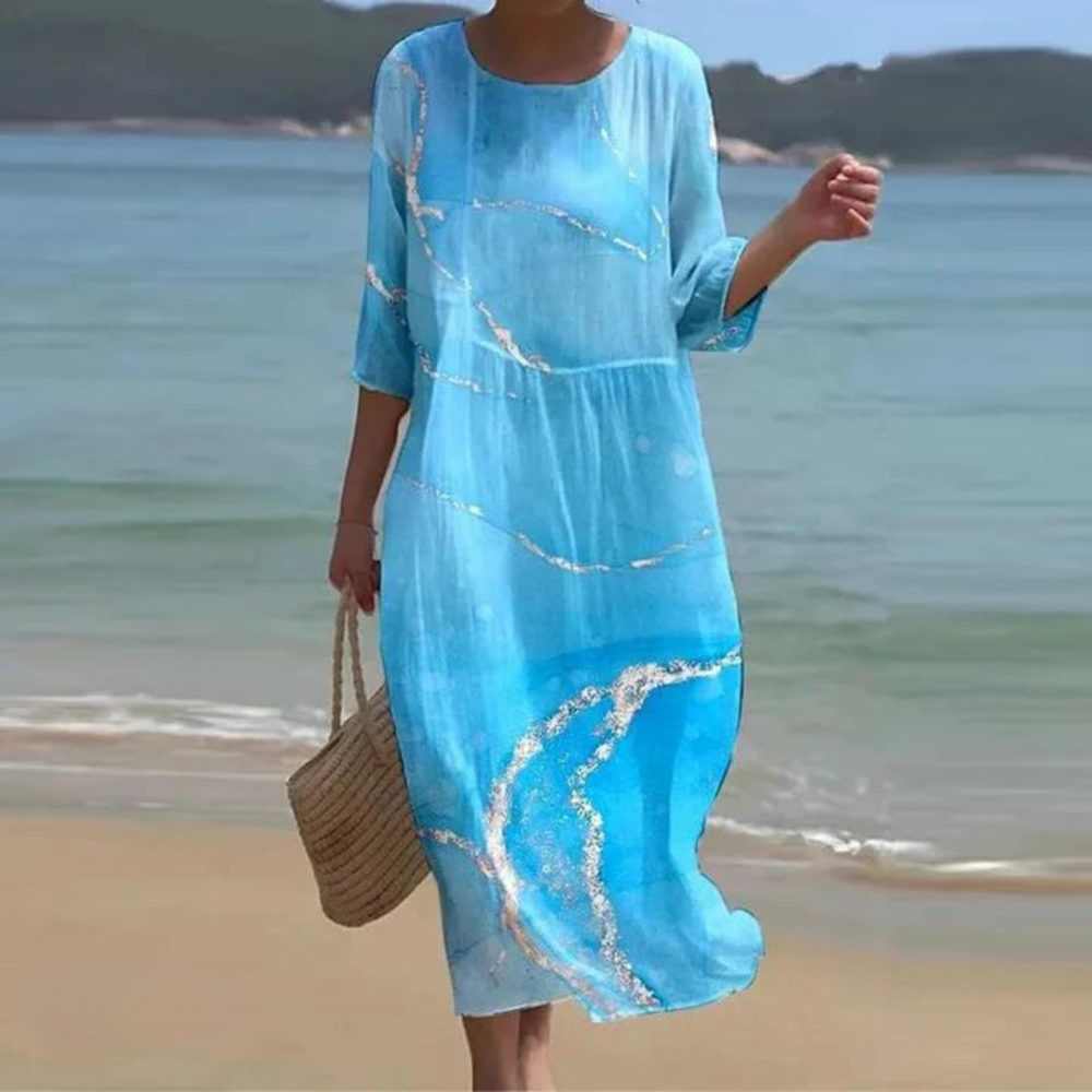 Irene | Flaterring Midsection Midi Dress