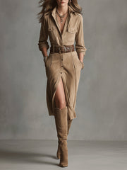 Brown Midi Dress