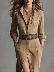 Brown Midi Dress