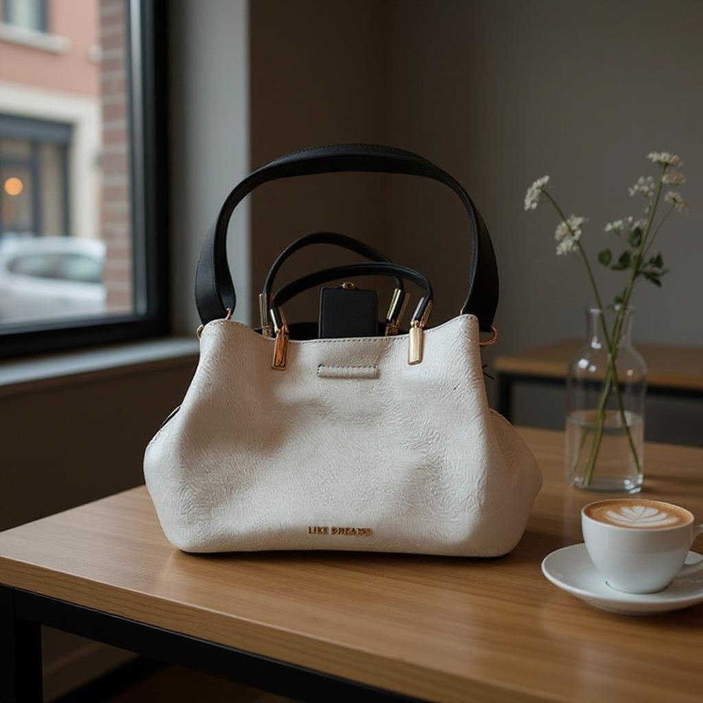 LIKE DREAMS Black & White Purse
