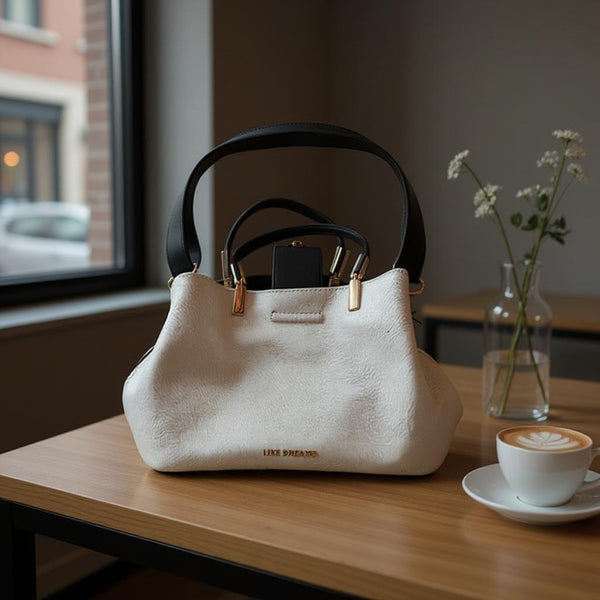 LIKE DREAMS Black & White Purse – Timeless Elegance Meets Everyday Function