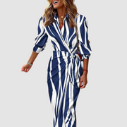 Arlissa | Elegant Striped Dress