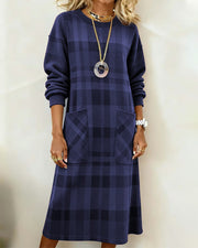 Kathrine | Elegant Plaid Dress