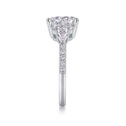 Luxury Fashion Diamond Ring Moissanite Silver Ring