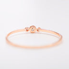 Three diamond copper zircon joint rings