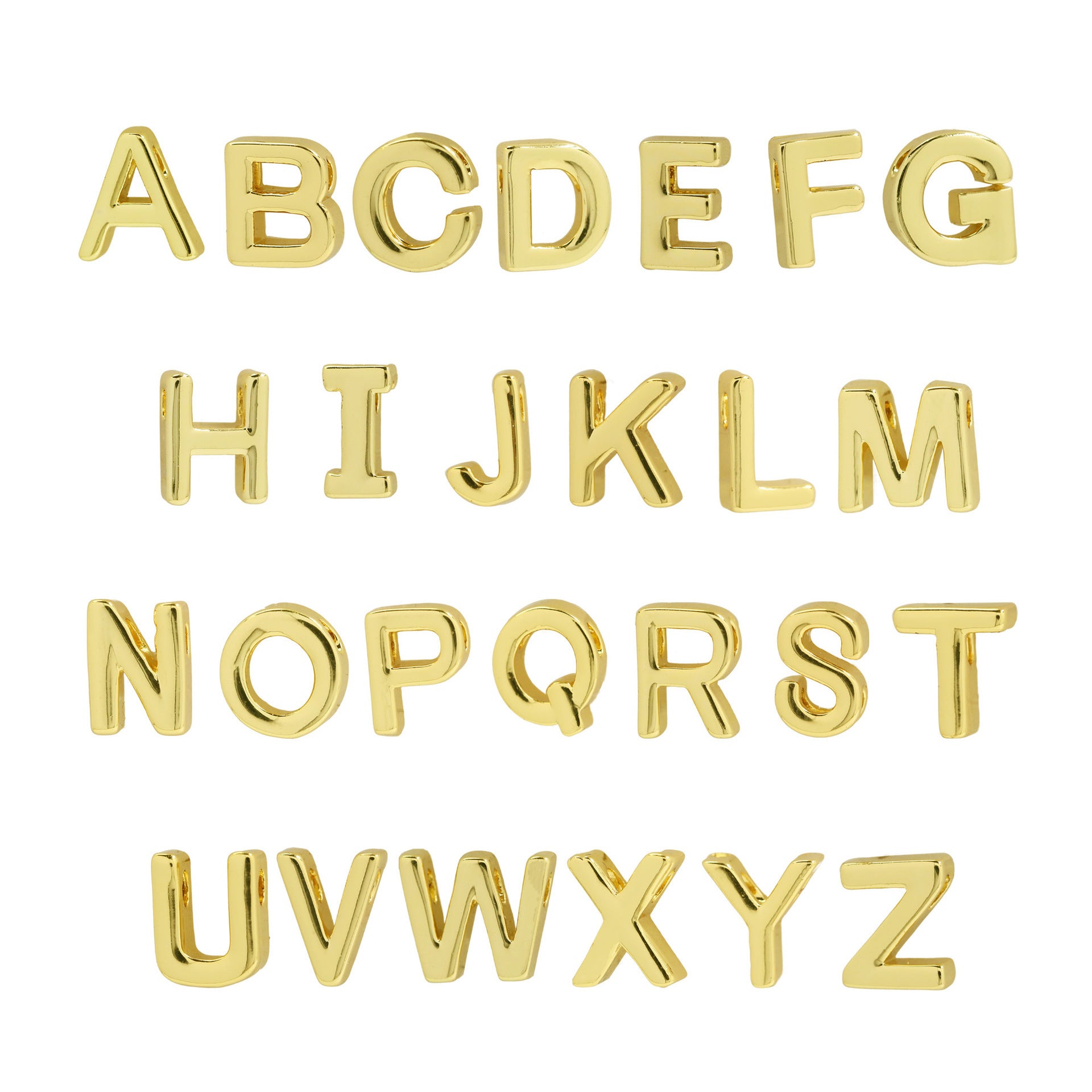 18K Gold Glossy 26 Diy English Name Necklace