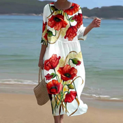 Irene | Flaterring Midsection Midi Dress