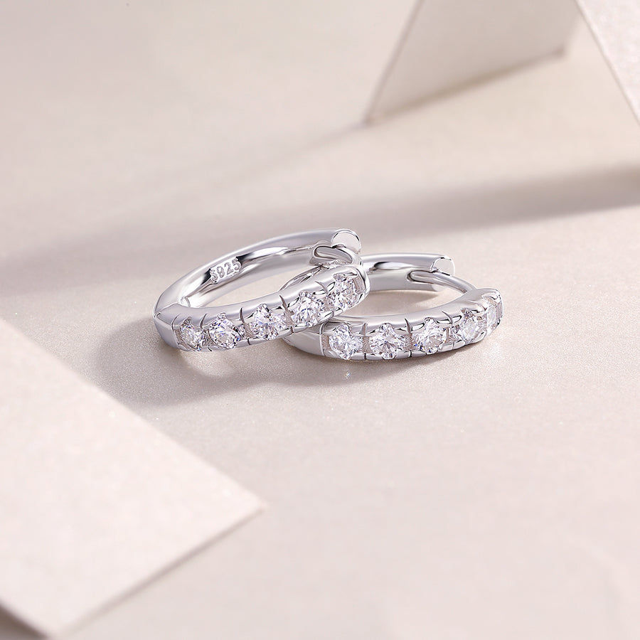Summer Iced Tea - Fashionable And Luxurious Diamond Jewelry Set With Moissanite S925 Sterling Silver And Platinum-plated Stud Earrings