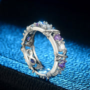 Europe and the United States zircon two-color ring ladies color separation Zircon engagement jewelry
