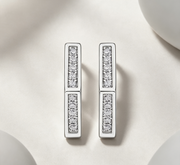 State Of Mind - Fashionable And Luxurious Diamond Jewelry Set With Moissanite S925 Sterling Silver And Platinum-plated Stud Earrings