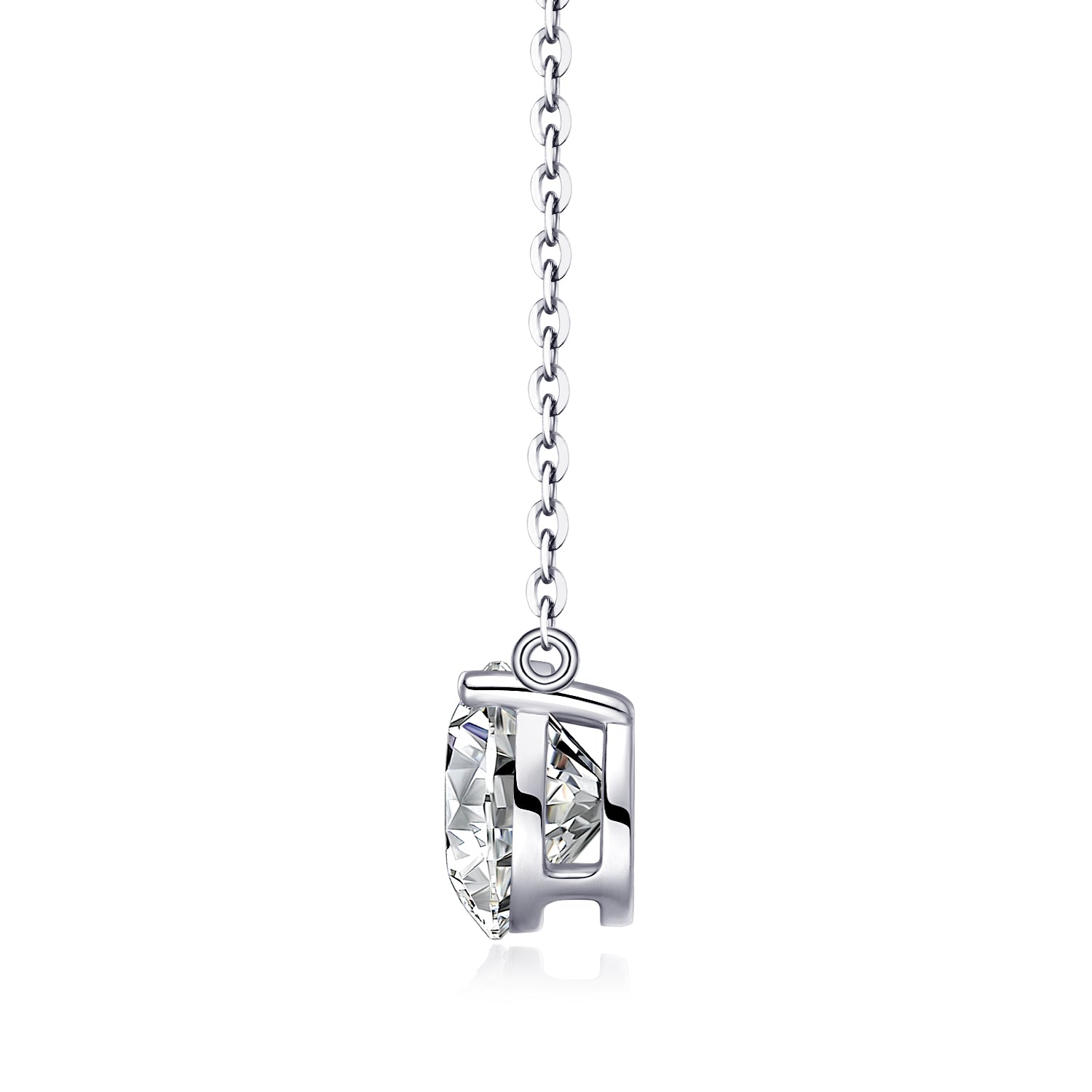 Love Of Time - A Fashionable And Luxurious Diamond Jewelry Piece Set With 2-carat Moissan Diamond S925 Sterling Silver And Platinum-plated Pendant