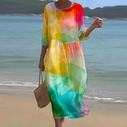 Irene | Flaterring Midsection Midi Dress