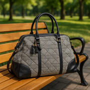 Roomy Black and Grey Purse