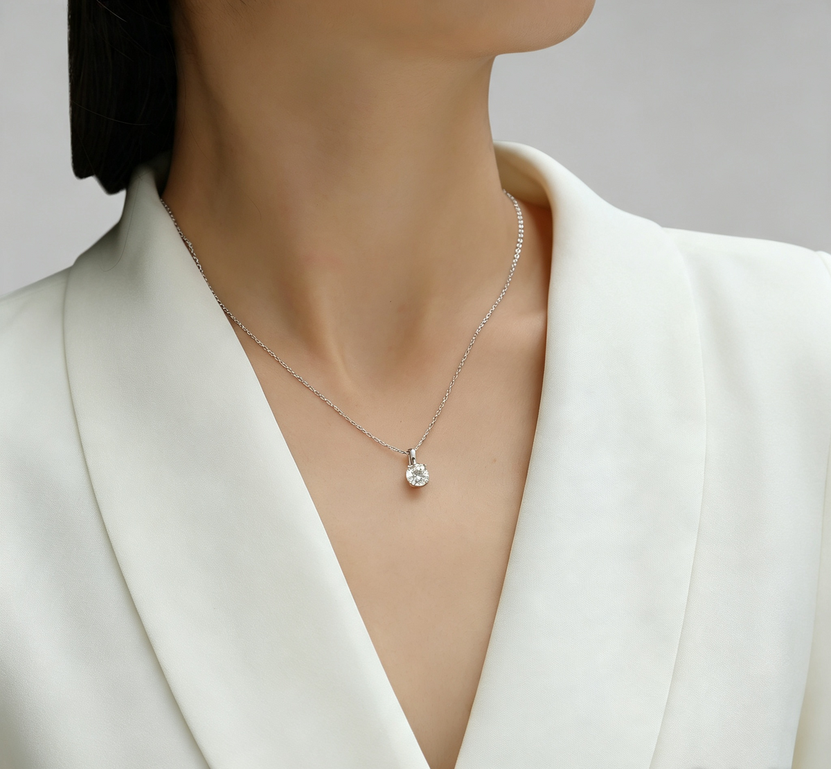 Encounter - A Fashionable And Luxurious Diamond Jewelry Pendant Set With 1-carat Moissan Diamond S925 Sterling Silver