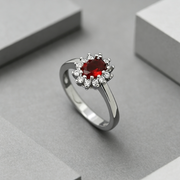 High-end foreign explosions jewelry Europe and the United States popular engagement ring high-grade blue zircon gold ring