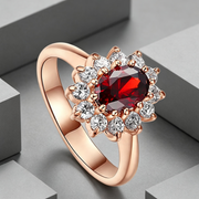 High-end foreign explosions jewelry Europe and the United States popular engagement ring high-grade blue zircon gold ring