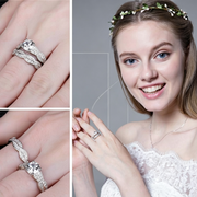 Women's Fashion Plating Couple Women's Ring Set