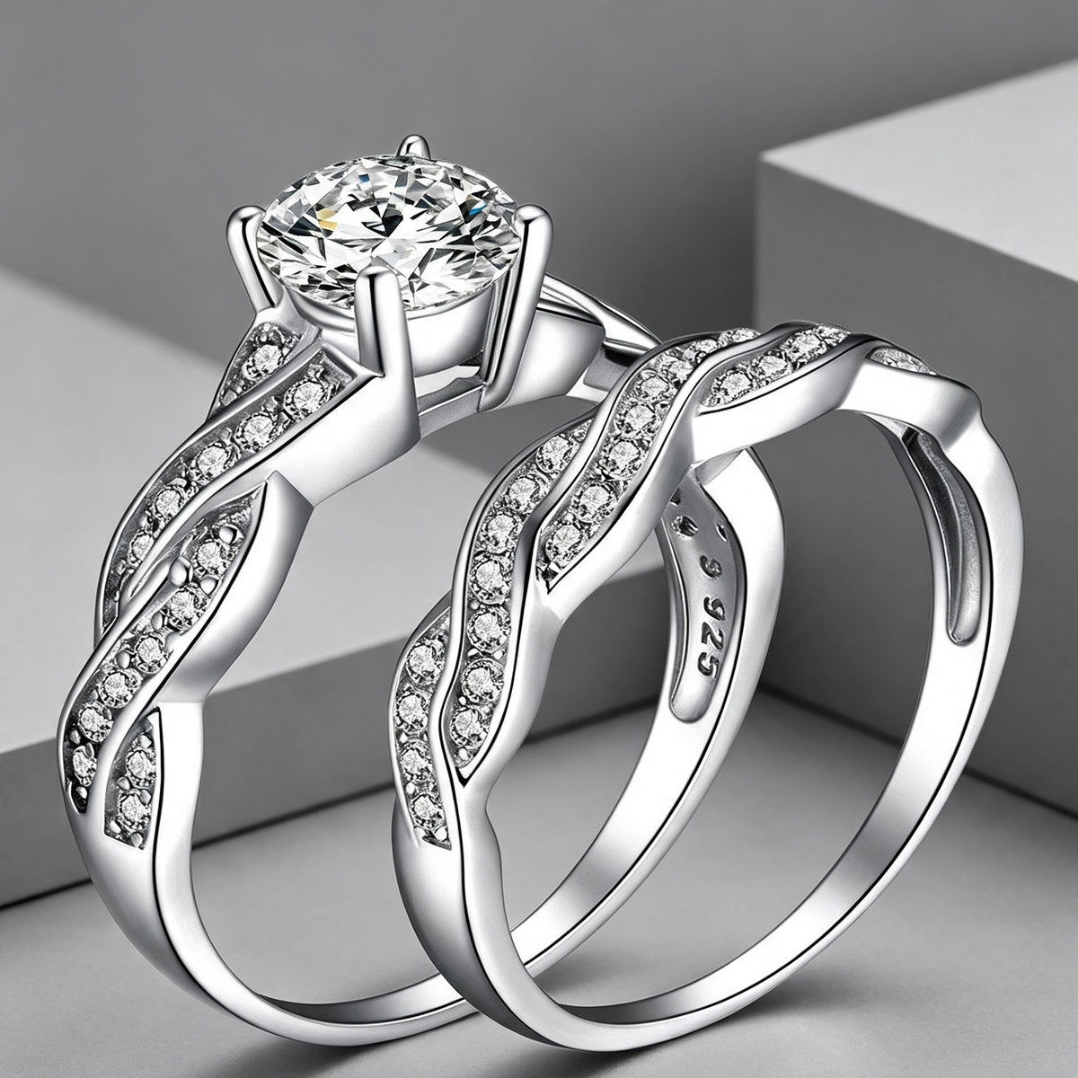 Women's Fashion Plating Couple Women's Ring Set