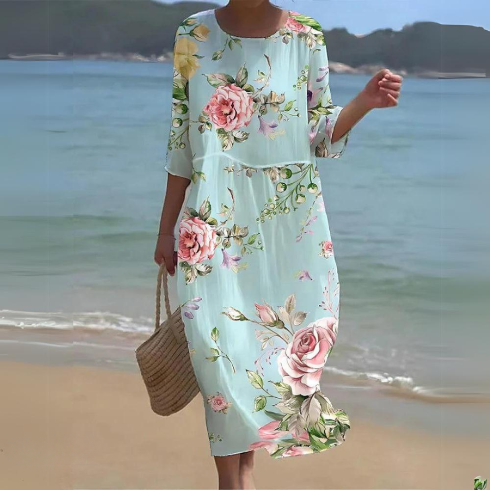 Irene | Flaterring Midsection Midi Dress