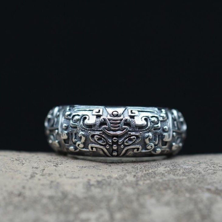 Divine Beasts, Gluttonous, Lucky, Transport, Evil, Non-fading Ring, Domineering Hipster, Retro, Old, Opening, Adjustable