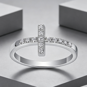 Holy Light Cross - A Fashionable And Luxurious Jewelry Piece Set With Moissanite S925 Sterling Silver And Platinum-plated Diamond