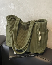 Large Corduroy Tote Bag for Women