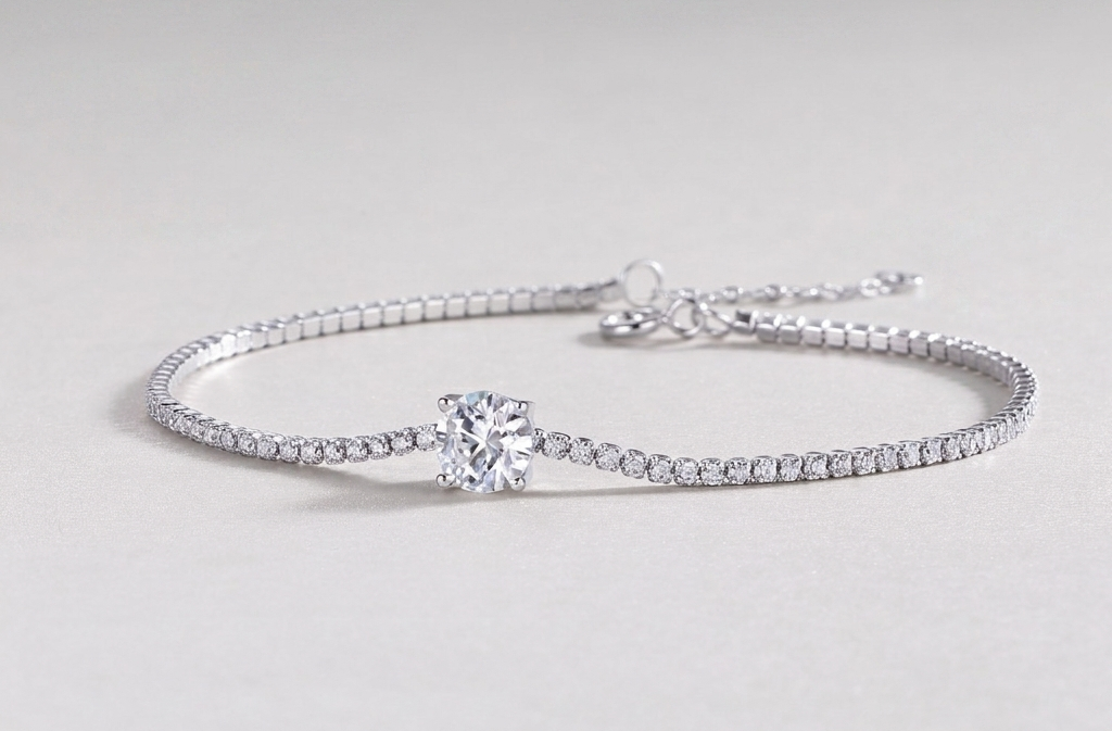 Dawn Luxury Fashion Mossan Diamond S925 Silver Bracelet