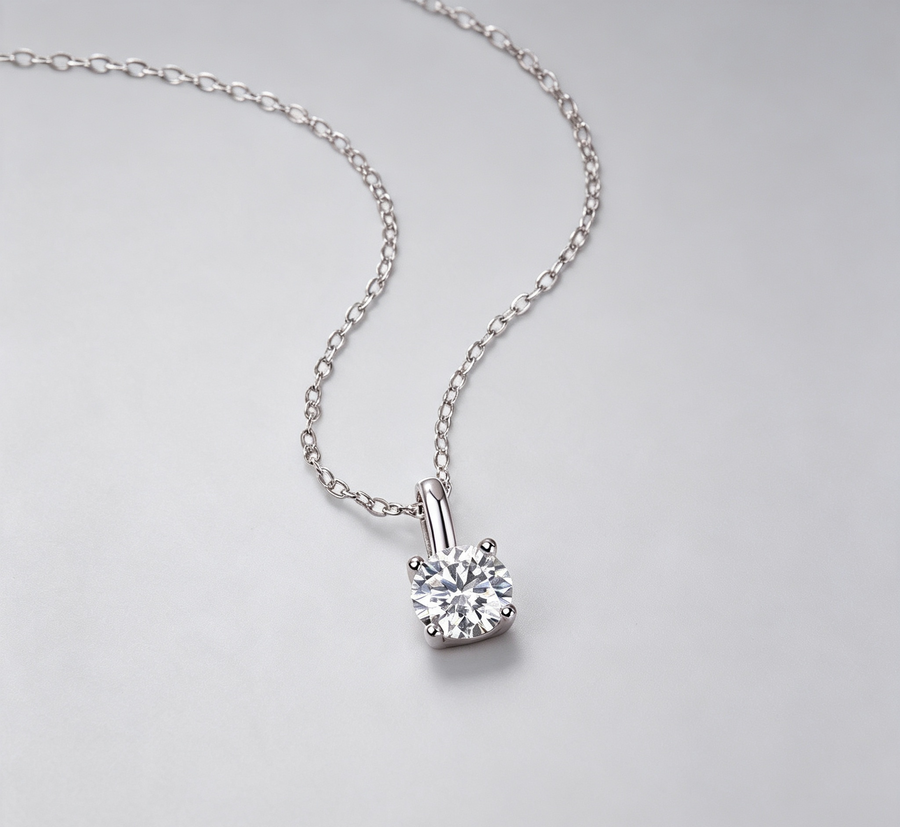Encounter - A Fashionable And Luxurious Diamond Jewelry Pendant Set With 1-carat Moissan Diamond S925 Sterling Silver